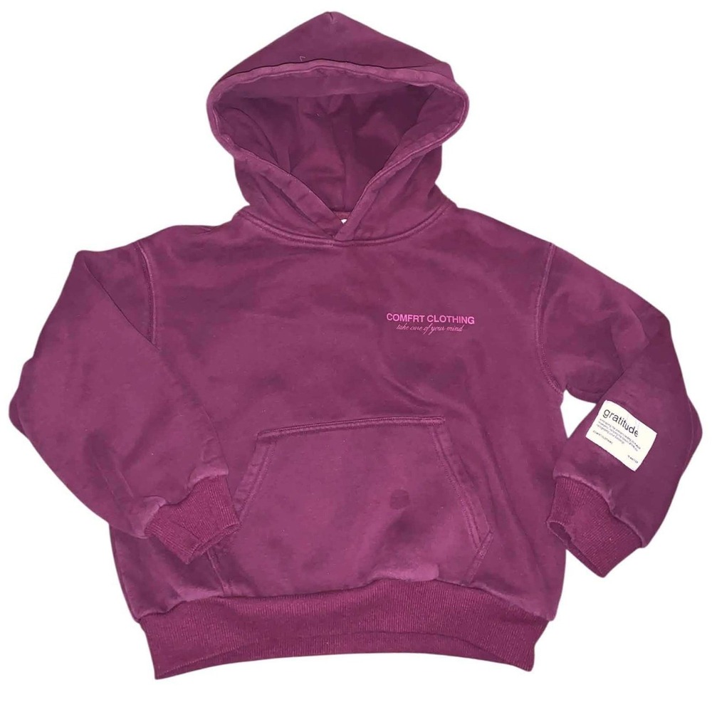 Comfrt Clothing Hoodie Kids Small Maroon You Matter Gratitude Streetwear Core